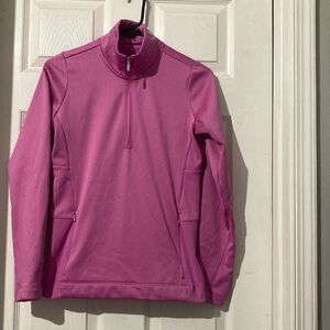 Nike Golf Tour Performance Therma-Fit Pink Color Pull Over Sweatshirt 1/4 Zip